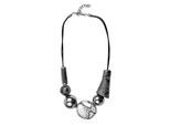 Kette mit Anhänger "Schlange", Damen, Gr. onesize, Polyurethan, schwarz, COLLEZIONE ALESSANDRO, Basic, Halsketten, Perlen zum Teil mit Schlangenimitat überzogen