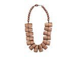 Kette mit Anhänger "Emma", Damen, Gr. onesize, Holz, braun, COLLEZIONE ALESSANDRO, Basic, Halsketten, aus verschieden großen Elementen