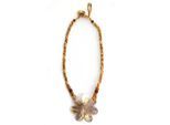 Kette mit Anhänger "Kaja", Damen, Gr. onesize, Zamak, beige (natur), COLLEZIONE ALESSANDRO, Basic, Halsketten, mit echtem Muschel Anhänger in Blütenform
