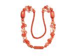 Lange Kette "Zilly", Damen, Gr. onesize, Holz, orange, COLLEZIONE ALESSANDRO, Basic, Halsketten, mit unterschiedlichen Holzperlen