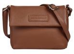 Umhängetasche BRUNO BANANI, Mädchen, Gr. B/H/T: 19cm x 15cm x 5cm onesize, braun, Leder, leicht glänzend, unifarben, Taschen Umhängetasche, echt Leder