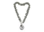 Kette mit Anhänger "Leiria", Damen, Gr. onesize, Metall, silber, COLLEZIONE ALESSANDRO, Basic, Halsketten, mit vielen kleinen Metallperlen