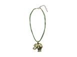 Kette mit Anhänger "Elefant", Damen, Gr. onesize, Metall, grün, COLLEZIONE ALESSANDRO, Basic, Halsketten, mit Elefantenanhänger