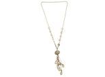 Lange Kette "Jade", Damen, Gr. onesize, Zamak, beige, COLLEZIONE ALESSANDRO, Basic, Halsketten, mit echten Muscheln