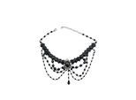 Kette mit Anhänger "Parma", Damen, Gr. onesize, PTFE-Kunststoff, schwarz, COLLEZIONE ALESSANDRO, Basic, Halsketten, eng anliegend