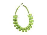 Kette mit Anhänger "Emma", Damen, Gr. onesize, Holz, grün, COLLEZIONE ALESSANDRO, Basic, Halsketten, aus verschieden großen Elementen