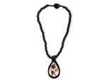 Kette mit Anhänger "Hauke", Damen, Gr. onesize, Holz, braun, COLLEZIONE ALESSANDRO, Basic, Halsketten, mit Muschelinlay
