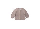 Strickjacke LILIPUT, Mädchen, Gr. 56, braun, 100% Baumwolle, unifarben, normal, Rundhals, Strickjacken Strickjacke, mit niedlicher Holzknopfleiste