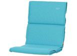 Sesselauflage SIENA GARDEN "Stella", blau (aqua), B:46cm H:3cm T:96cm, Polsterauflagen, flexible Haltebänder im Rücken, im Knick, BxT: 46x96 cm