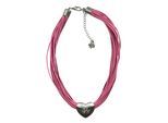 Kette mit Anhänger ALLGÄU REBELL "Vroni", Damen, Gr. onesize, Metall, rosa, Basic, Halsketten, mit Edelweiß