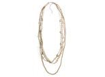 Lange Kette "Belinda", Damen, Gr. onesize, PTFE-Kunststoff, grün (khaki), COLLEZIONE ALESSANDRO, Basic, Halsketten, mit Spitzenborte