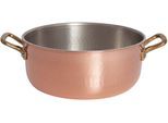 Fleischtopf PINTINOX "Pinti Rame", braun (kupferfarben), H:7,5cm Ø:36cm, Töpfe, Fleischtopf, mit 2 Griffen, nicht induktionsgeeignet