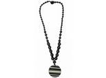 Lange Kette "Carolin", Damen, Gr. onesize, Holz, schwarz, COLLEZIONE ALESSANDRO, Basic, Halsketten, aus Holzperlen gefädelt