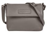 Umhängetasche BRUNO BANANI, Mädchen, Gr. B/H/T: 19cm x 15cm x 5cm onesize, grau, Leder, leicht glänzend, unifarben, Taschen Umhängetasche, echt Leder