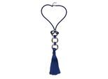 Lange Kette "Leeds", Damen, Gr. onesize, Metall, blau, COLLEZIONE ALESSANDRO, Basic, Halsketten, in Y-Form