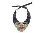 Kette mit Anhänger "Face", Damen, Gr. onesize, Glas, bunt (multi), COLLEZIONE ALESSANDRO, Basic, Halsketten, mit echten Glasperlen