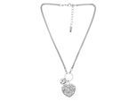 Kette mit Anhänger "Herzverliebt", Damen, Gr. onesize, Metall, silber (silbern), COLLEZIONE ALESSANDRO, Basic, Halsketten, mit Herz und feinen Cutouts
