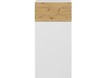 Kommode FMD "Belm", weiß (brillantweiß, artisan eiche), B:54,5cm H:115cm T:41,7cm, Sideboards, Kommode