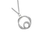 Lange Kette "Flow", Damen, Gr. onesize, Metall, silber, COLLEZIONE ALESSANDRO, Basic, Halsketten, mit rundem XL-Anhänger