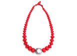 Kette mit Anhänger "Kara", Damen, Gr. onesize, Holz, rot, COLLEZIONE ALESSANDRO, Basic, Halsketten, mit Holzperlen