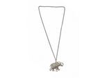 Lange Kette "Elefant", Damen, Gr. onesize, Metall, silber (altsilber), COLLEZIONE ALESSANDRO, Basic, Halsketten, mit detailliertem Elefantenanhänger