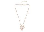 Kette mit Anhänger "Pearl Love", Damen, Gr. onesize, Metall, rosa (rosegold), COLLEZIONE ALESSANDRO, Basic, Halsketten, zierliche Kette mit Perlmuttherz