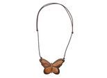 Kette mit Anhänger "Farfalla", Damen, Gr. onesize, Holz, braun, COLLEZIONE ALESSANDRO, Basic, Halsketten, mit großem Schmetterlingsanhänger aus Holz