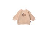 Sweatshirt LILIPUT "Croissant", Mädchen, Gr. 86/92, beige, 80% Baumwolle, 20% Polyester, bedruckt, normal, Rundhals, Sweatshirts Sweatshirt, mit Rundhalsausschnitt