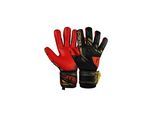 Torwarthandschuhe REUSCH "Attrakt Freegel Silver", Damen, Gr. 10.5, gold (schwarz, goldfarben), 51% Elastodien, 34% Polyester, 5% Lederimitat, mehrfarbig, Handschuhe, mit Evolution Negative Cut