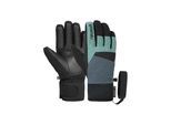 Skihandschuhe REUSCH "Malone R-TEX XT", Damen, Gr. 9.5, anthrazit, schwarz, 82% Polyester, 10% Lederimitat, 8% Wolle, unifarben, Handschuhe, mit wasserdichter, atmungsaktiver Funktion