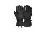 Skihandschuhe REUSCH "Snow Lady R-TEX XT", Damen, Gr. 8,5, silber (schwarz, silberfarben), 90% Polyester, 10% Lederimitat, unifarben, Handschuhe, aus wasserdichtem Material