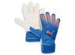 Torwarthandschuhe PUMA "PUMA ULTRA Match Protect Torwarthandschuhe Unisex", Damen, Gr. 11, ultra blau glowing rot, Obermaterial: 100% Polyester With PU Coating. Handgelenkschoner: 100% Latex. Handfläche: 100% Latex. Handrücken: 100% Latex, Handschuhe