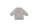 Sweatshirt LILIPUT, Mädchen, Gr. 98/104, grau, 80% Baumwolle, 20% Polyester, bedruckt, normal, Rundhals, Sweatshirts Sweatshirt, mit angenehmem Rundhalsausschnitt