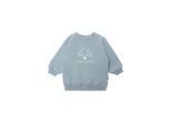 Sweatshirt LILIPUT "Petit Croissant", Mädchen, Gr. 110/116, blau (hellblau), 80% Baumwolle, 20% Polyester, bedruckt, normal, Rundhals, Sweatshirts Sweatshirt, mit Rundhalsausschnitt