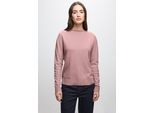 Strickpullover STREET ONE, Damen, Gr. 38, powder pink meliert, Stoff, 33% Polyester, 31% Polyacryl, 24% Baumwolle, 12% Polyamid, unifarben, normal normal, U-Boot-Ausschnitt, Rippbündchen, Pullover Strickpullover, mit U-Boot-Ausschnitt
