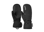 Fäustlinge REUSCH "Hannah R-TEX XT Mitten", Damen, Gr. 6, silber (schwarz, silberfarben), 87% Polyester, 11% Lederimitat, 2% Elasthan, mehrfarbig, Handschuhe Fäustlinge, in schickem Design
