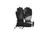 Skihandschuhe REUSCH "Demi R-TEX XT", Damen, Gr. 8, schwarz (schwarz, grau), 94% Polyester, 6% Lederimitat, mehrfarbig, Handschuhe, mit verstellbarem Verschluss