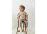Sweatshirt LILIPUT "Oh Milk", Mädchen, Gr. 74/80, beige, 80% Baumwolle, 20% Polyester, bedruckt, normal, Rundhals, Sweatshirts Sweatshirt, mit Rundhalsausschnitt