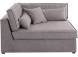 Sofa-Eckelement OTTO HOME "Enid", grau (taupe), B:130cm H:75cm, Baumwollmix (60% Baumwolle/40% Leinen);Struktur fein (100% Polyester);Samtoptik (100% Polyester);Samtvelours (100% Polyester);Struktur (100% Polyester);Struktur recycelt (100% recyceltes Polyester), Polsterelemente, Teil eines Modulsofas, fester Sitzkomfort, auch in Breitcord