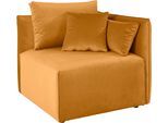 Sofa-Eckelement OTTO HOME "Nöre", gold (goldfarben), B:90cm H:86cm T:90cm, Samtoptik (100% Polyester);Struktur (100% Polypropylene);Luxus-Microfaser Lederoptik (100% Polyester);Struktur fein (100% Polyester);Webstoff (100% Polyester);Baumwoll-/Leinenmix (60% Baumwoll, 40% Leinen), Polsterelemente, Modul - zum Zusammenstellen; in vielen Bezugsqualitäten und Farben