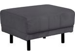 Polsterhocker HOME AFFAIRE "AGNIA B/T/H: 70/64/43 cm", grau (anthrazit), B:70cm H:43cm T:64cm, 100% Polyester, Hocker, Polsterhocker, passend zur Serie, auch in Cord und Bouclé