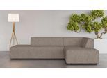 Ecksofa OTTO HOME "Ecksofa Cavan mit Ottomane links oder rechts bestellbar", grau (taupe), B:270cm H:72cm T:180cm, 100% Polyester, Sofas, Ecksofa, L-Form mit Wellenunterfederung, Maße B/T/H: 270/180/72 cm