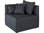 Sofa-Eckelement OTTO HOME "Nöre", grau (anthrazit), B:90cm H:86cm T:90cm, Samtoptik (100% Polyester);Struktur (100% Polypropylene);Luxus-Microfaser Lederoptik (100% Polyester);Struktur fein (100% Polyester);Webstoff (100% Polyester);Baumwoll-/Leinenmix (60% Baumwoll, 40% Leinen), Polsterelemente, Modul - zum Zusammenstellen; in vielen Bezugsqualitäten und Farben