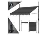 KESSER® Klemmmarkise mit Handkurbel Balkon, Balkonmarkise ohne Bohren, UV-beständig höhenverstellbar wasserabweisend , Sonnenschutz, Terrassenüberdachung , einfache Montage