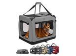 Lionto Hundetransportbox - faltbar - grau XL