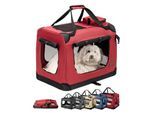 Lionto Hundetransportbox - faltbar - rot M