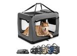 Lionto Hundetransportbox - faltbar - grau XXXL