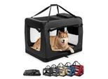 Lionto Hundetransportbox - faltbar - schwarz XXXL
