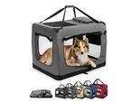 Lionto Hundetransportbox - faltbar - grau XXL