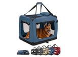 Lionto Hundetransportbox - faltbar - blau XL